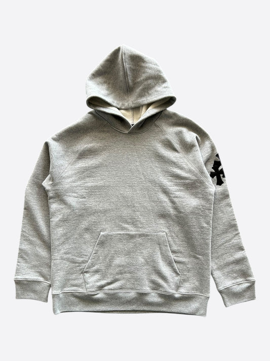 Chrome Hearts Grey & Black Triple Cross Patch Paper Jam Hoodie