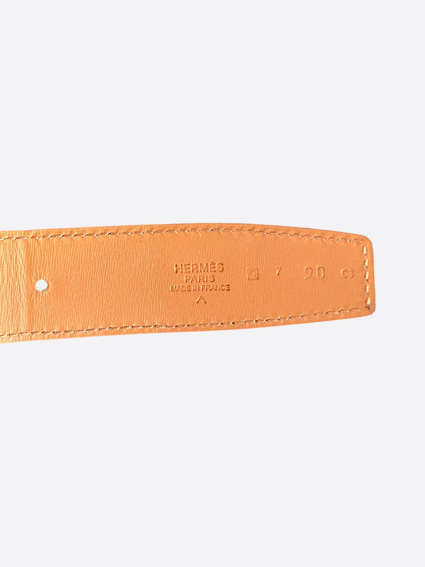 Hermes Mimosa Yellow & Brown Crocodile Glenan Reversible Belt