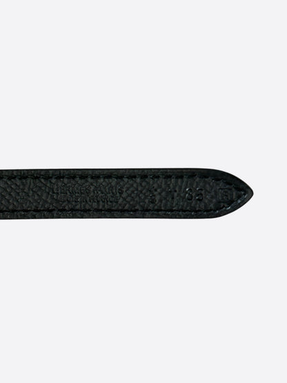 Hermes Bleu Saphir & Black Constance Reversible Belt