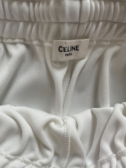 Celine White & Black Logo Trackpants