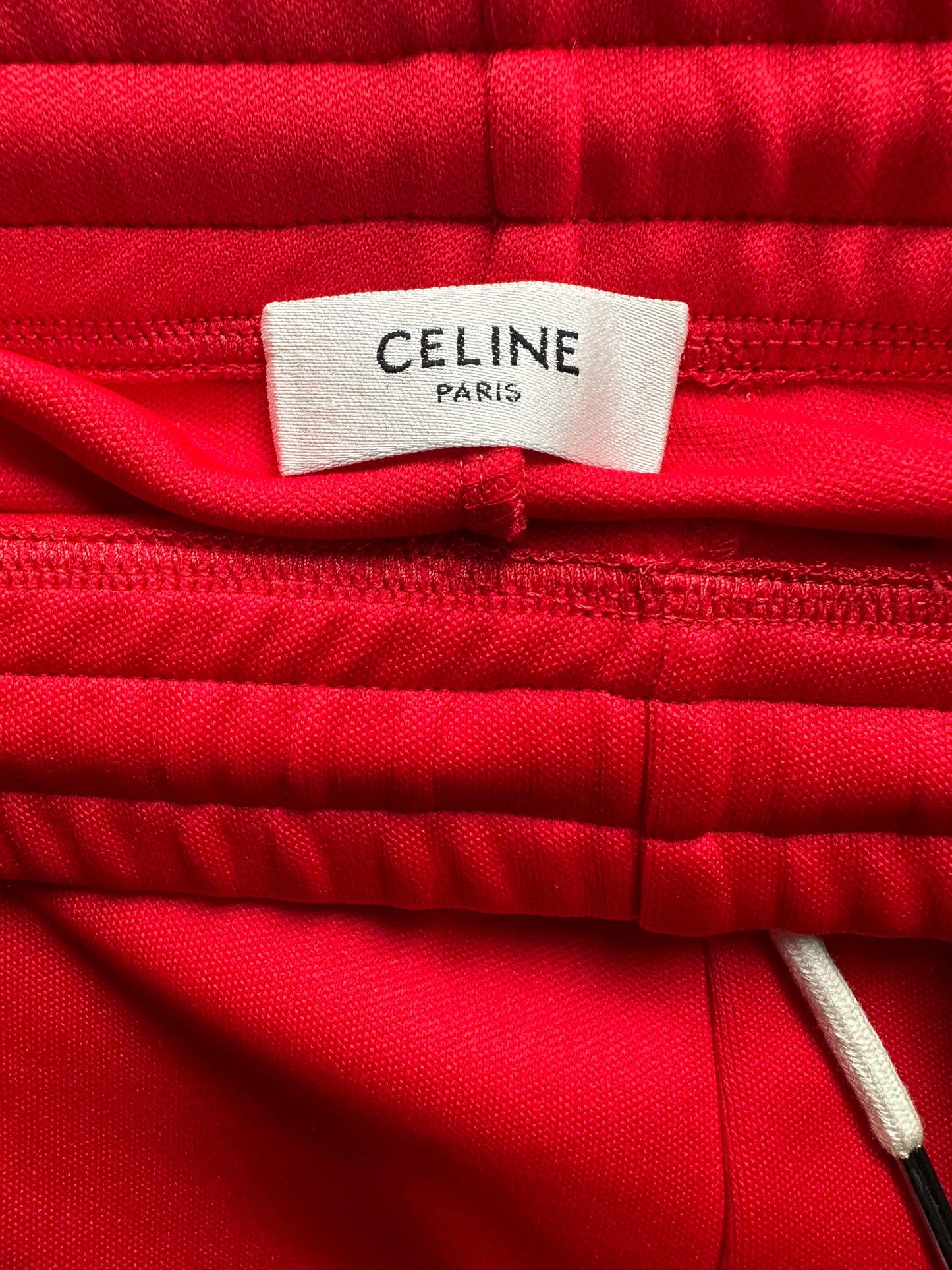 Celine Red & White Logo Trackpants