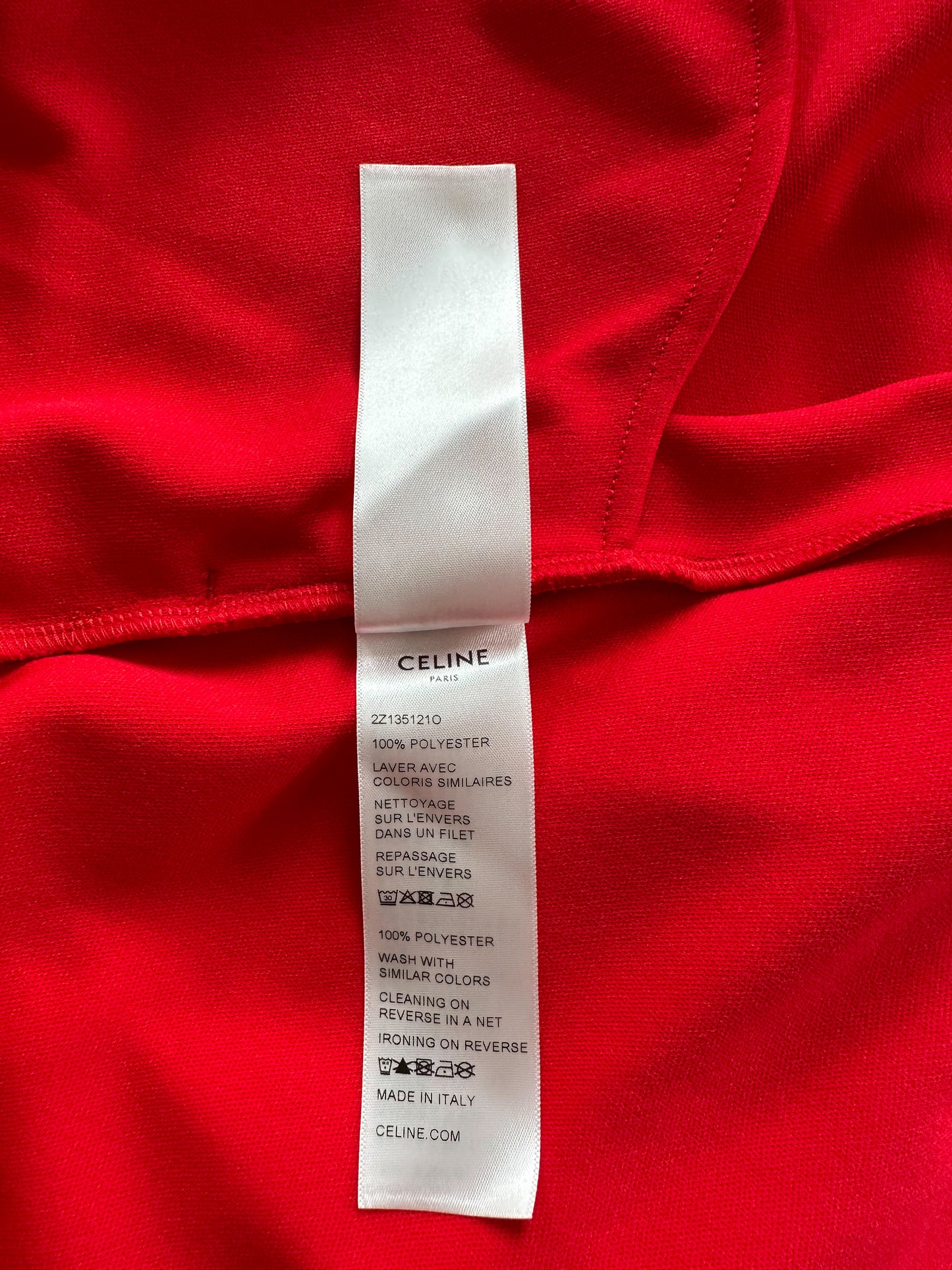 Celine Red & White Logo Trackpants