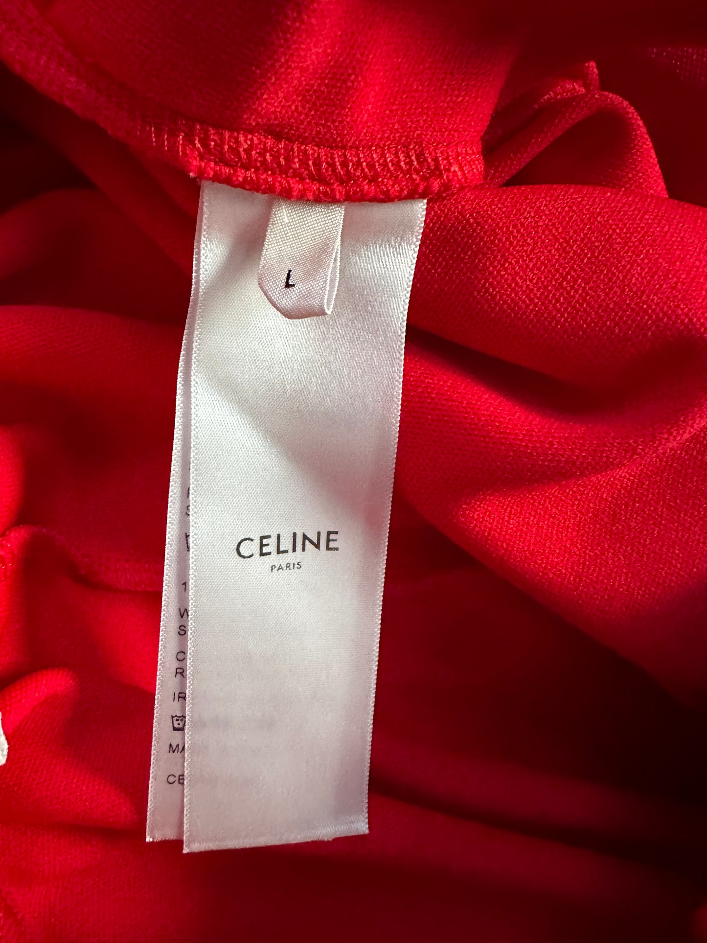 Celine Red & White Logo Trackpants