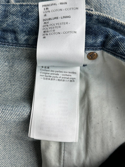 Louis Vuitton Blue Monogram Carpenter Denim Shorts