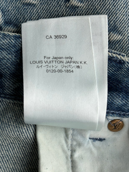 Louis Vuitton Blue Monogram Carpenter Denim Shorts