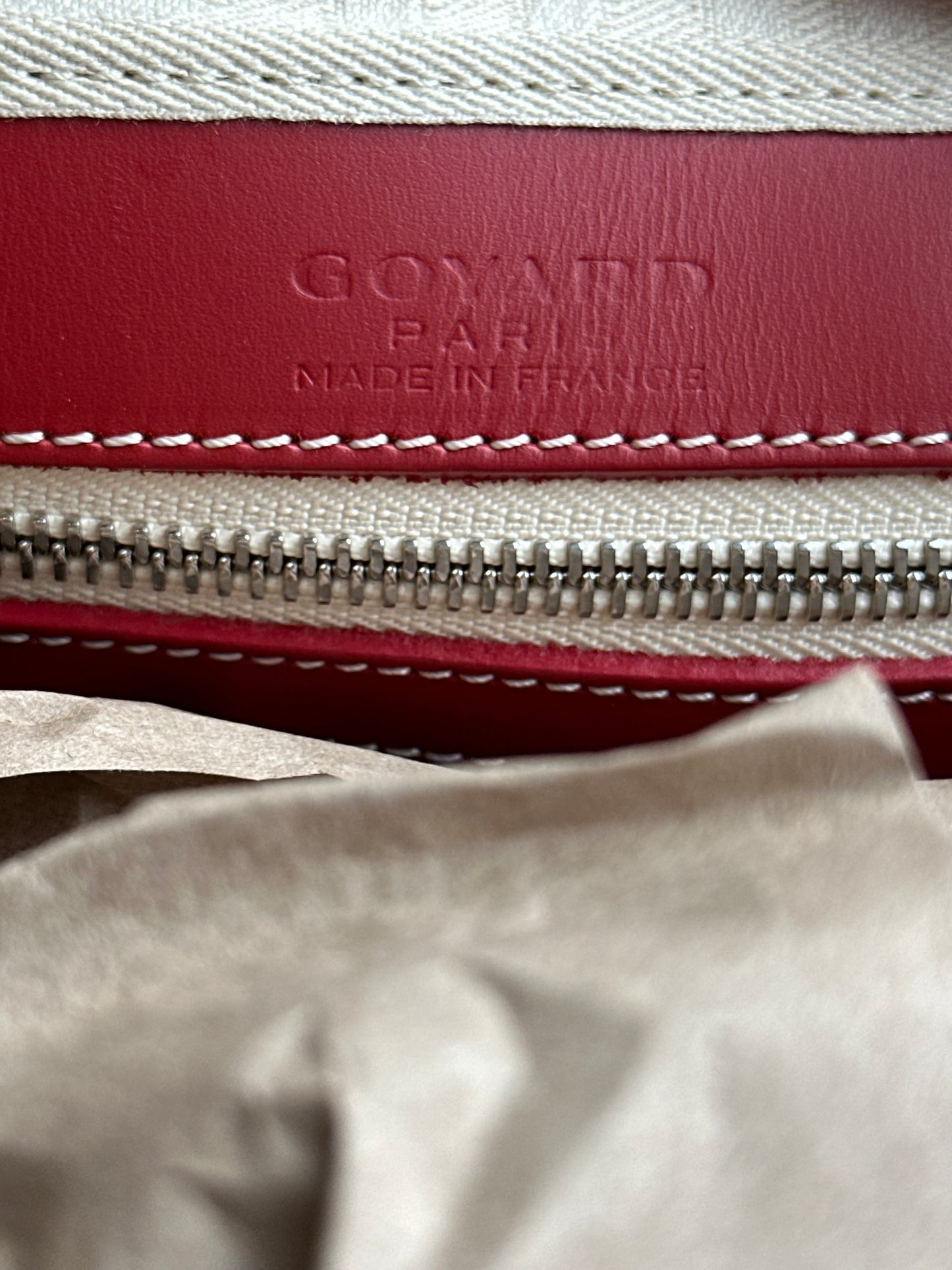 Goyard Red Croisiere 40 Duffel Bag