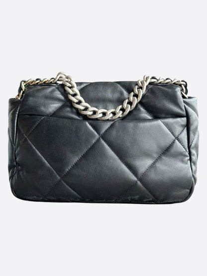 Chanel Black Lambskin Medium 19 Flap Bag