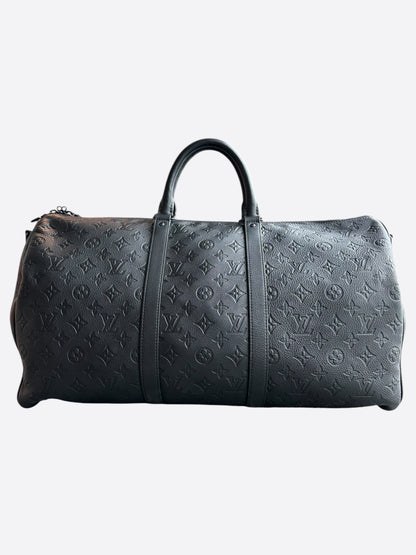 Louis Vuitton Black Monogram Shadow Keepall 50