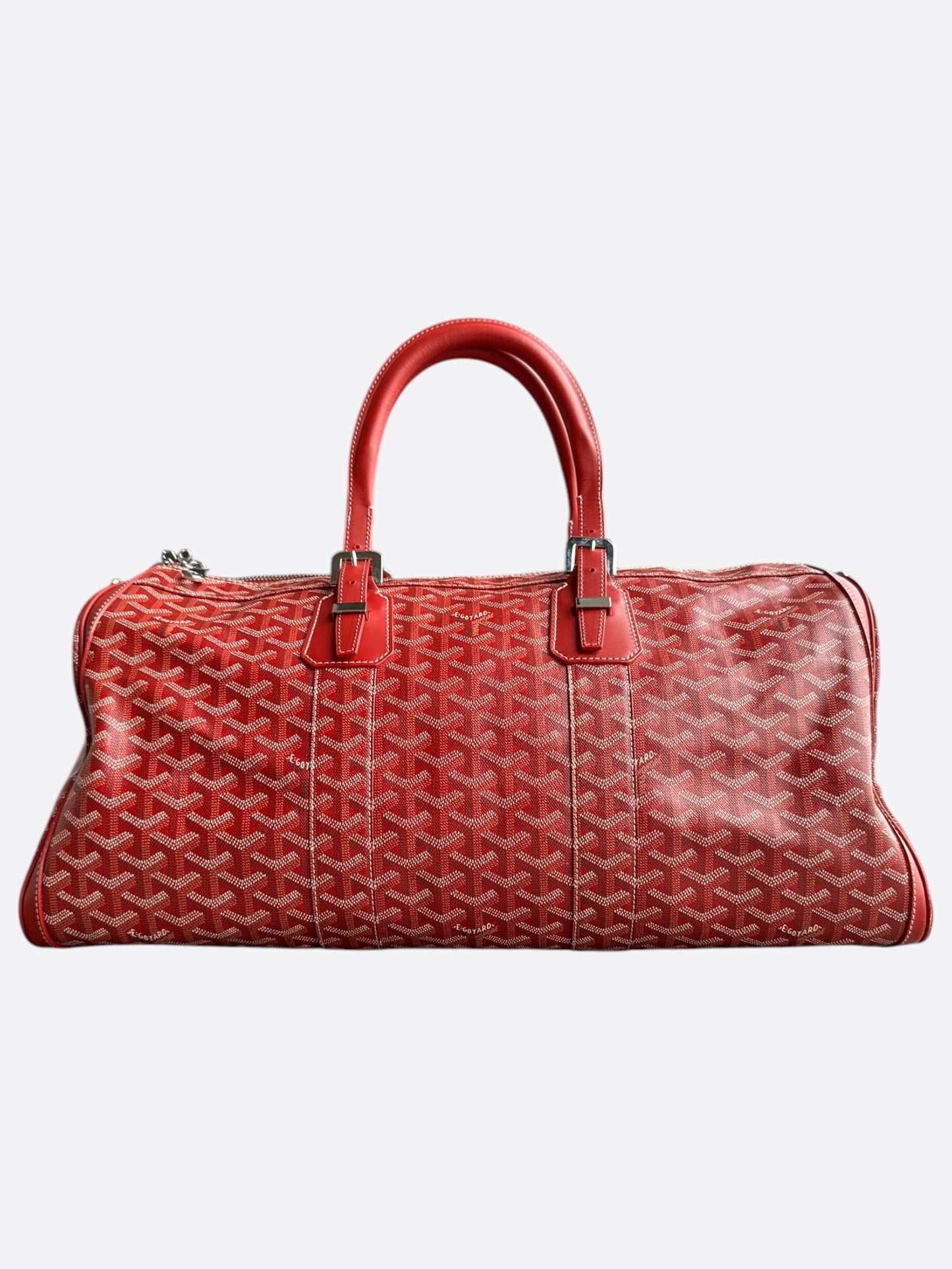 Goyard Red Croisiere 40 Duffel Bag