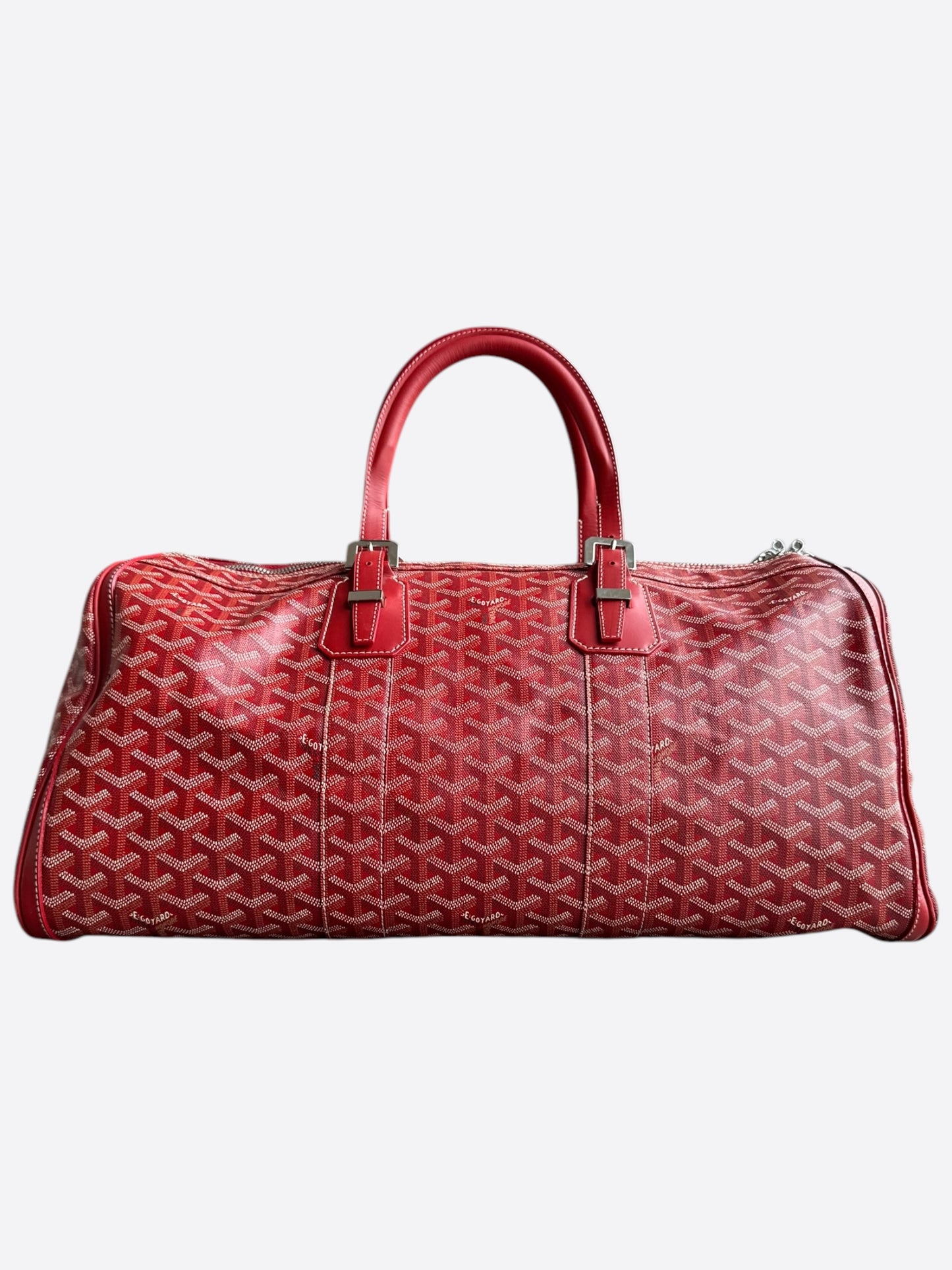 Goyard Red Croisiere 40 Duffel Bag