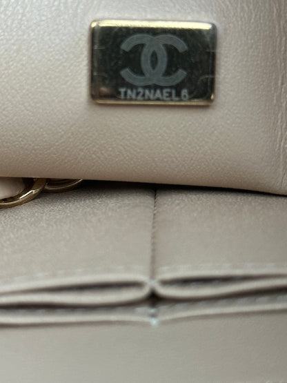 Chanel Beige Caviar Quilted Medium Flap Bag