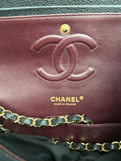Chanel Black Caviar Quilted Medium Flap Bag