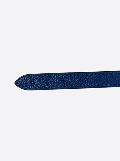 Hermes Blue & Turquoise Gold Constance Reversible Belt