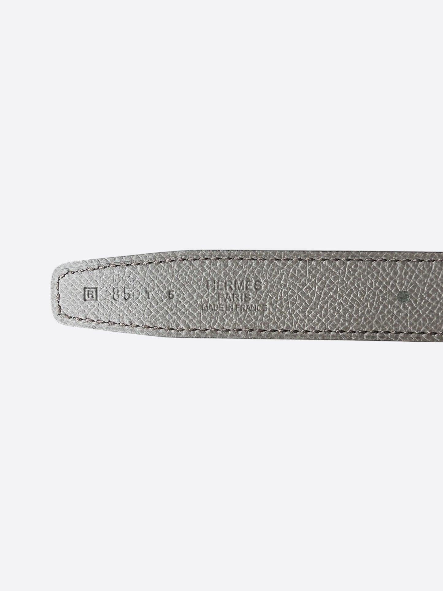Hermes Grey & Green Gold Collier De Chien Reversible Belt