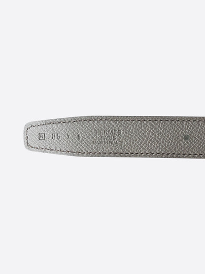 Hermes Grey & Green Gold Collier De Chien Reversible Belt