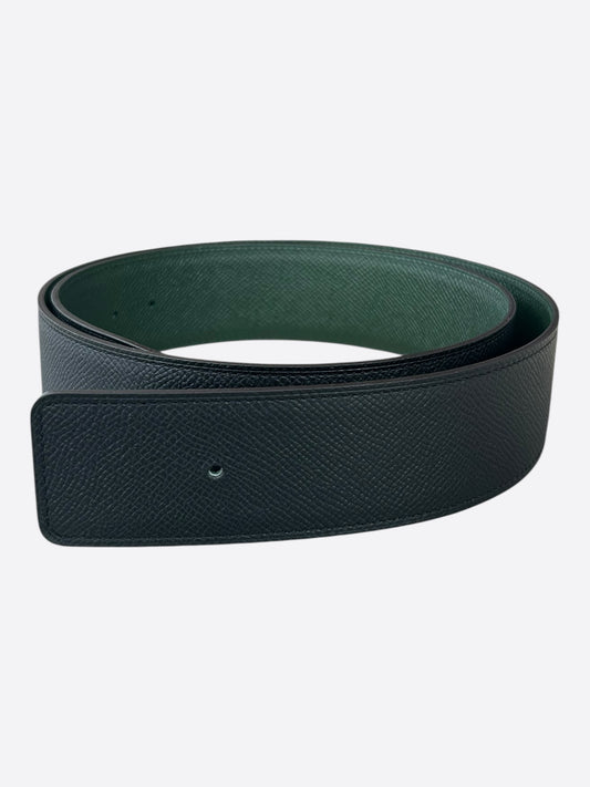 Hermes Black & Green Epsom Reversible Belt Strap