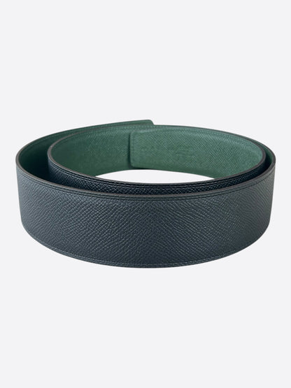 Hermes Black & Green Epsom Reversible Belt Strap