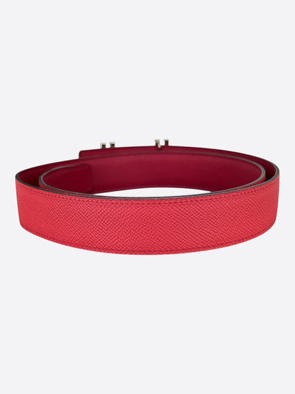 Hermes Pink Palladium Constance Reversible Belt