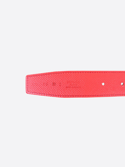 Hermes Pink Palladium Constance Reversible Belt