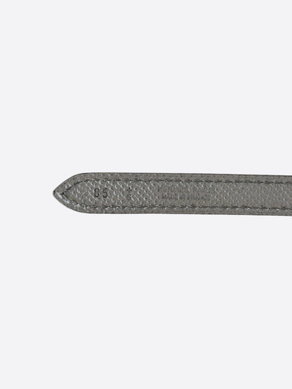 Hermes Grey & Brown Gold Gamma Reversible Belt