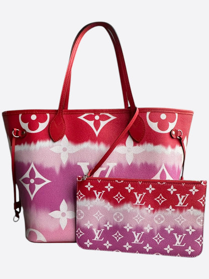 Louis Vuitton Pink & Red Escale Monogram Neverfull MM