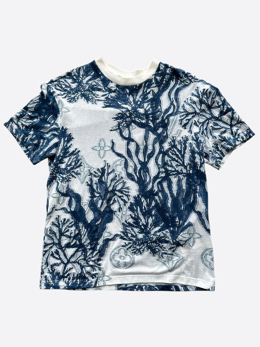 Louis Vuitton Blue & White Aquagarden Monogram T-Shirt