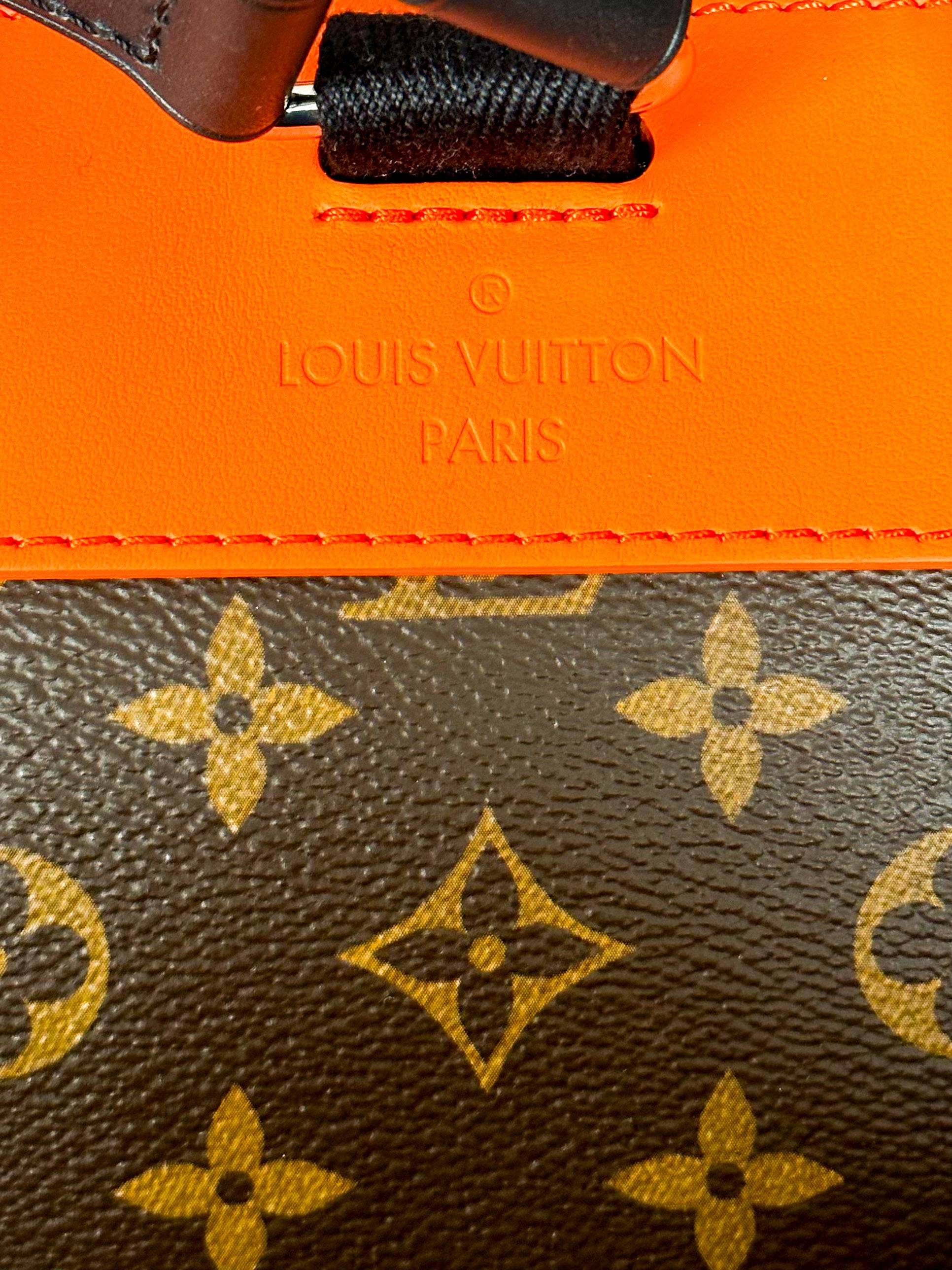 louis vuitton backpack orange Louis Vuitton Brown Monogram & Orange Christopher Backpack – Savonches