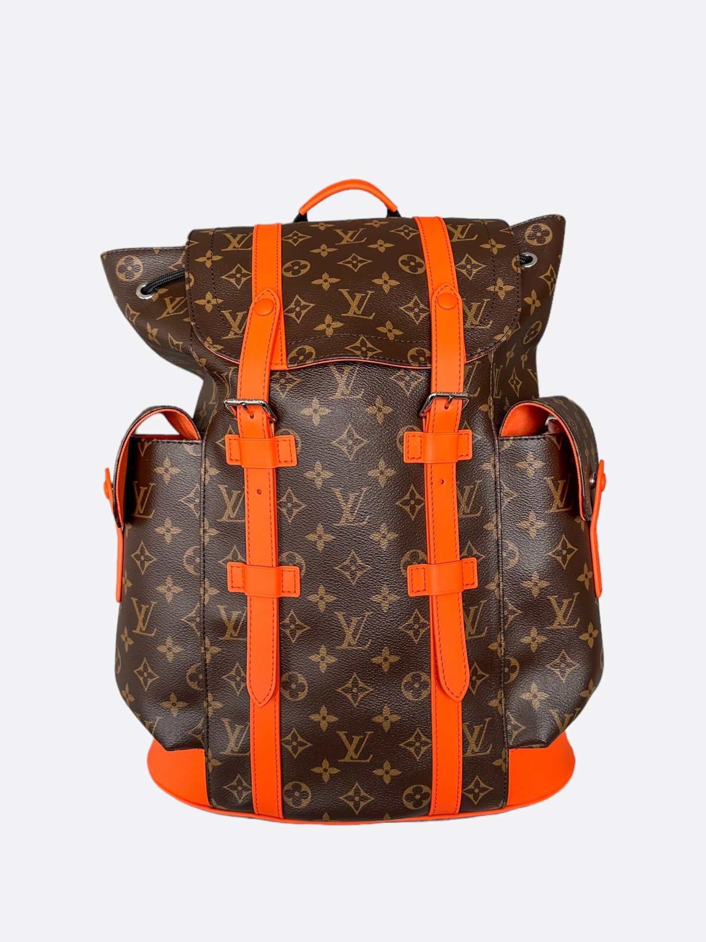 Louis Vuitton Brown Monogram & Orange Christopher Backpack