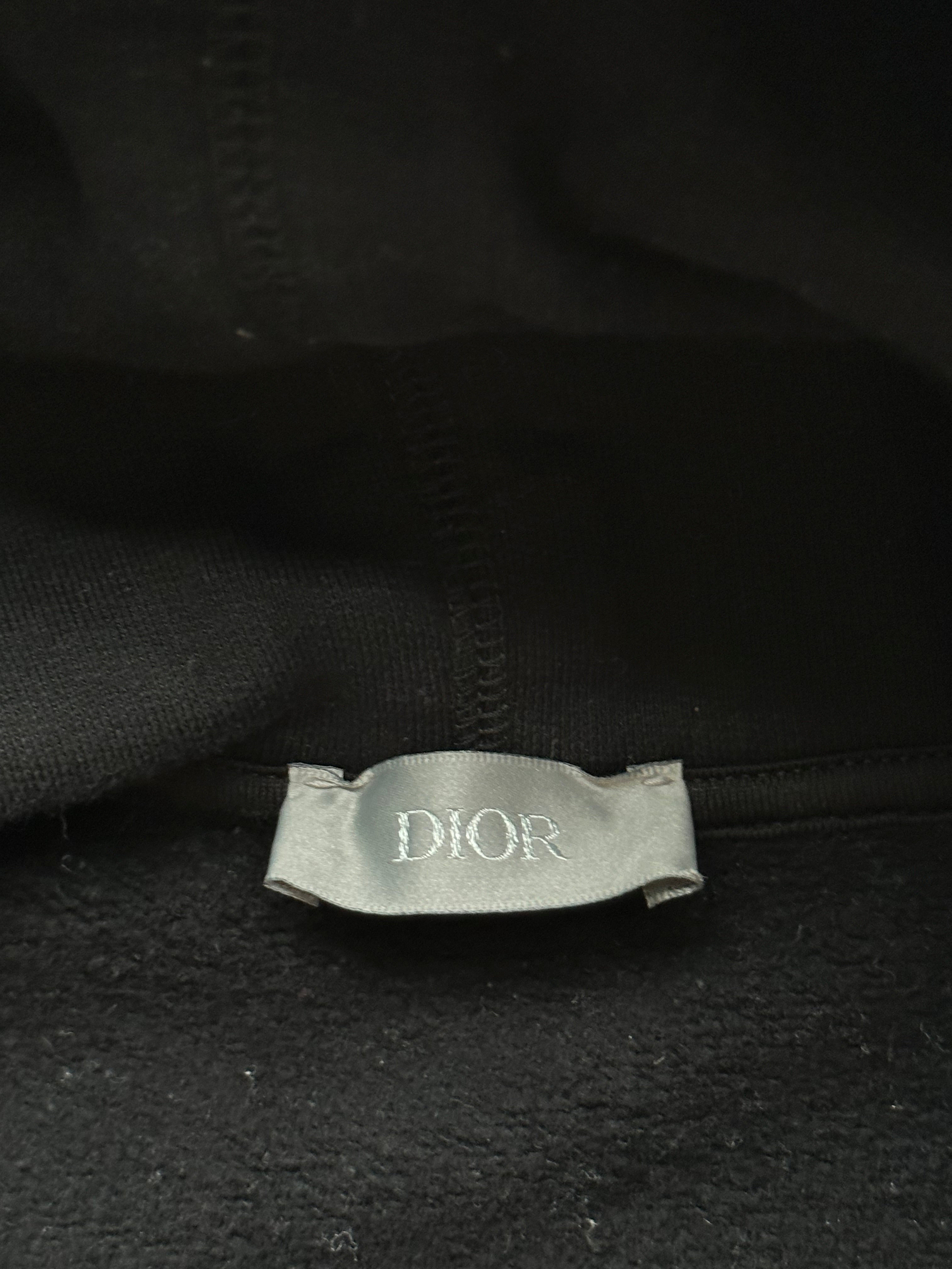 Dior Black Multicolor Floral Embroidered Logo Hoodie – Savonches