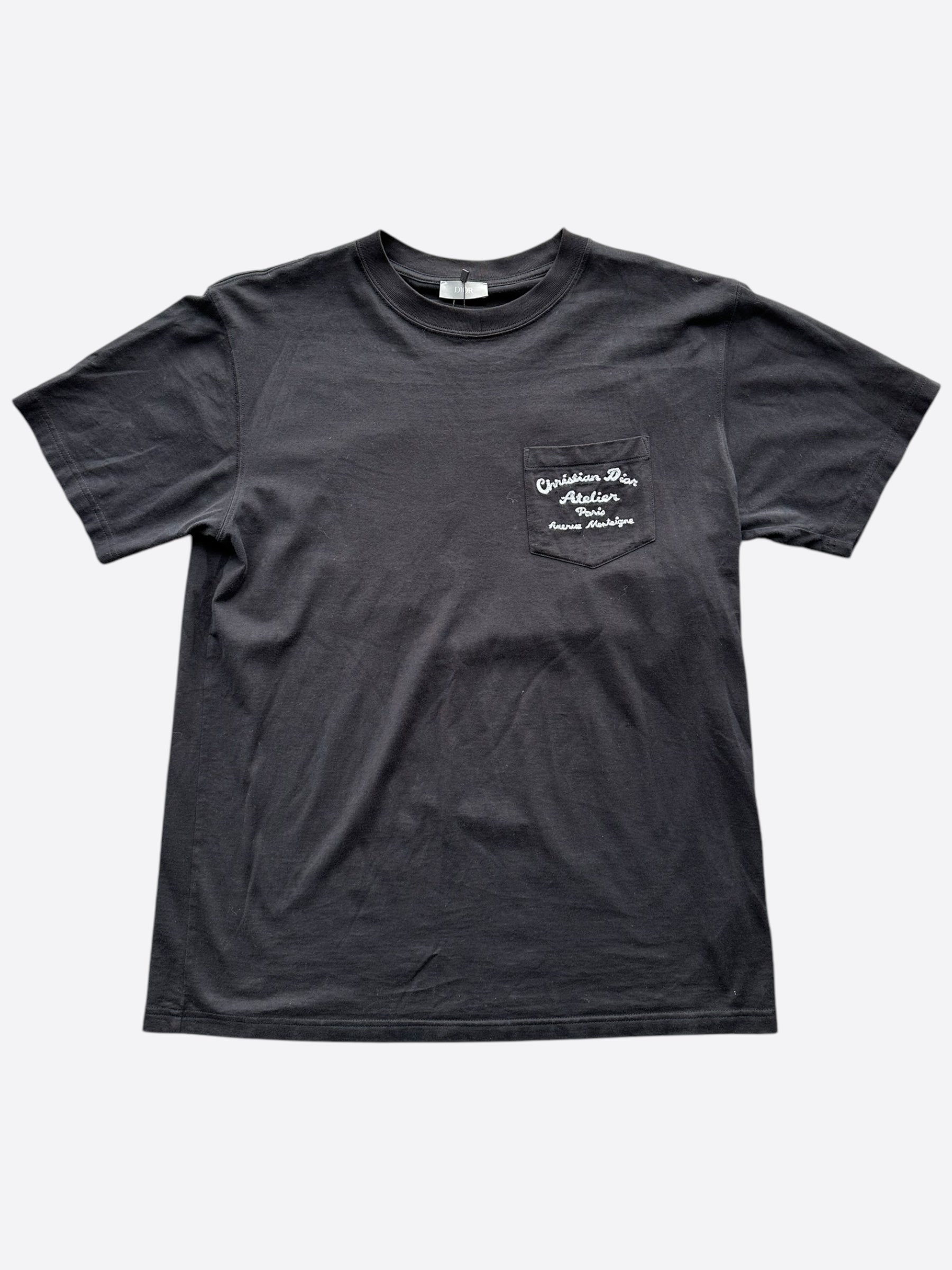 激安 超特価商店街  White & Black Dior Atelier Savonches – T-Shirt Logo トップス