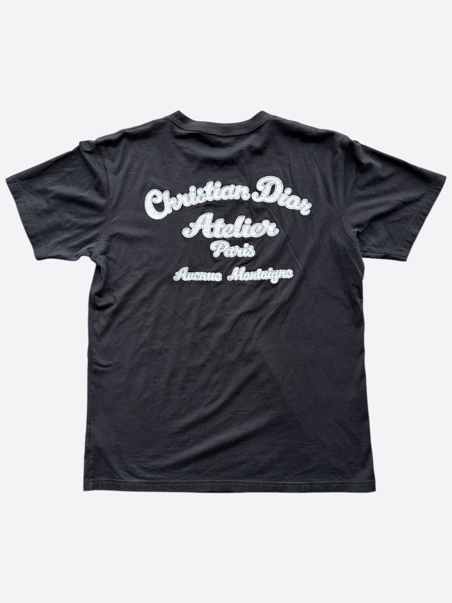 Atelier Dior Chandail Dior Black White Atelier Logo T-Shirt