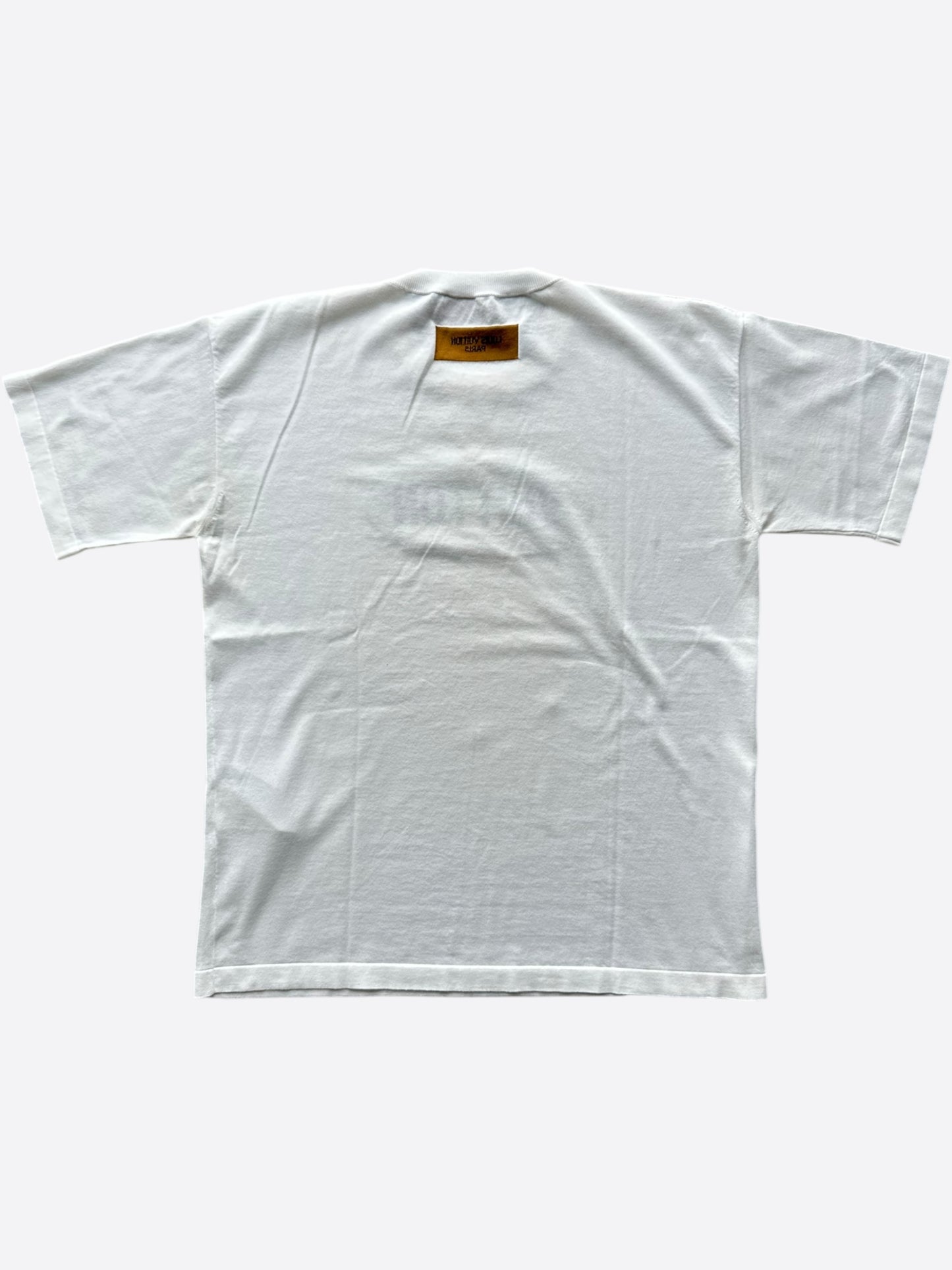 Louis Vuitton White & Green Vuitton Intarsia T-Shirt