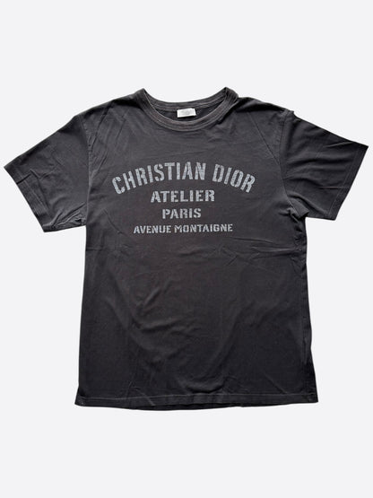 Dior Atelier Black Faded Logo T-Shirt