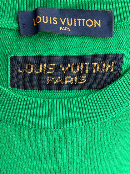 Louis Vuitton Green & White Everyday Logo Intarsia T-Shirt