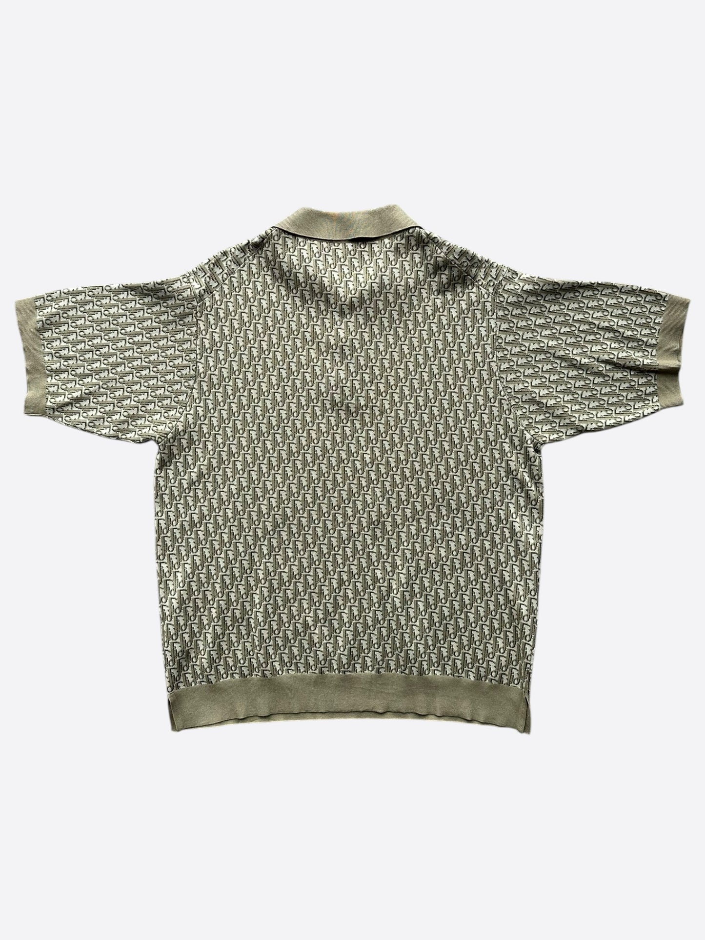 Dior Beige & Olive Oblique Polo T-Shirt