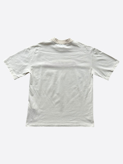 Louis Vuitton Nigo White & Red Embroidered Mockneck T-Shirt