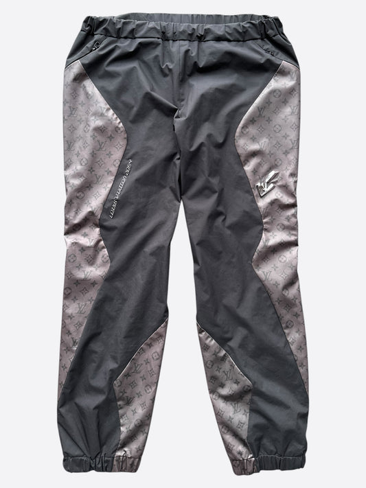 Louis Vuitton Black & Grey 2054 Monogram Heat Reflective Track Pants