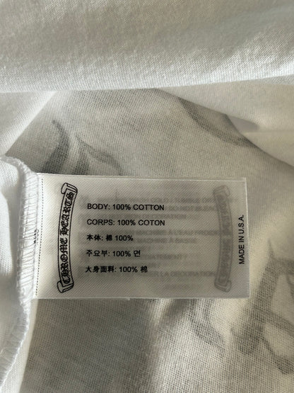 Chrome Hearts White & Black Miami Horseshoe Logo T-Shirt