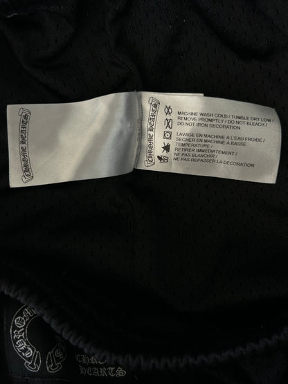 Chrome Hearts Black & White Logo Mesh Shorts