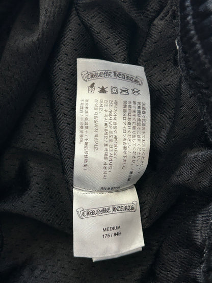 Chrome Hearts Black & White Logo Mesh Shorts