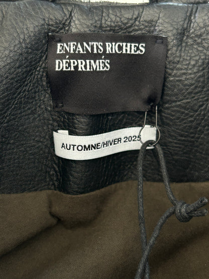 Enfants Riches Deprimes Black & White Dog In Restraint Leather Jacket