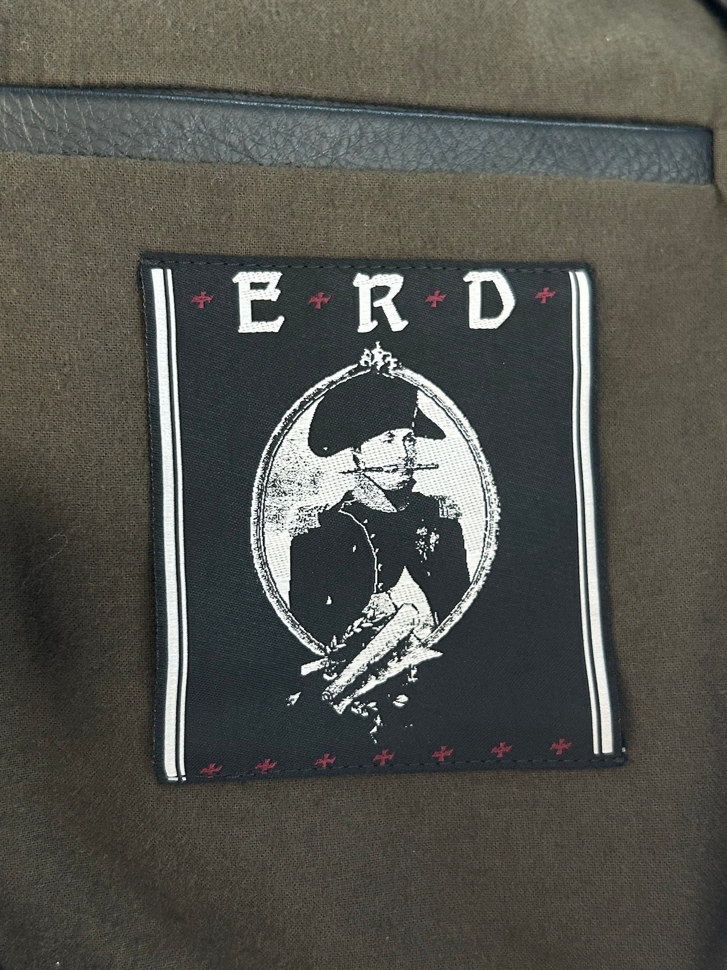 Enfants Riches Deprimes Black & White Dog In Restraint Leather Jacket