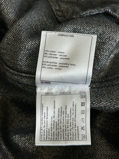 Chanel Grey CC Logo Denim Women's Jacket