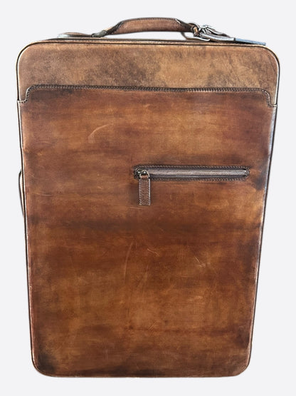 Berluti Brown Formula Rolling Suitcase