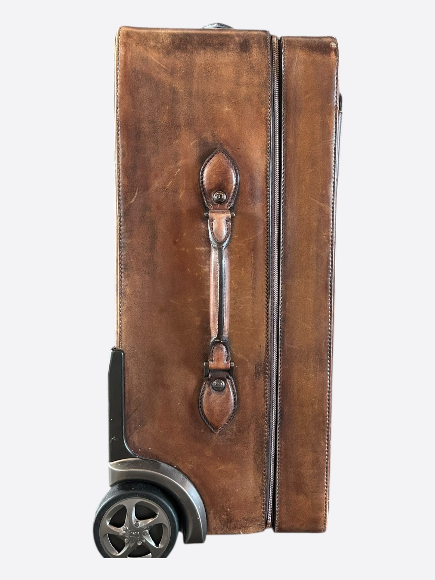Berluti Brown Formula Rolling Suitcase