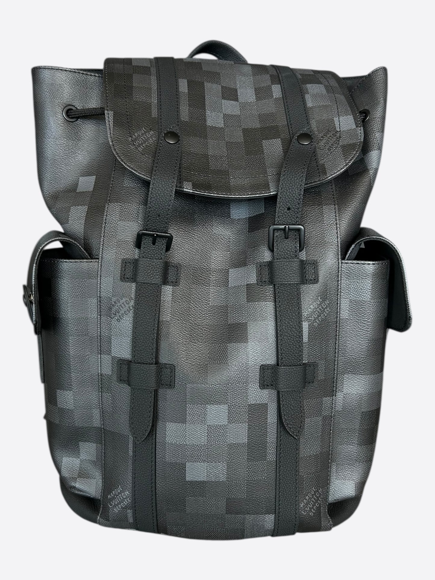 Louis Vuitton Black Damoflage Christopher Backpack