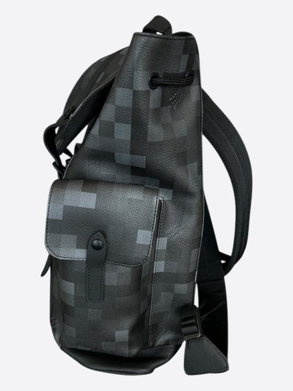 Louis Vuitton Black Damoflage Christopher Backpack