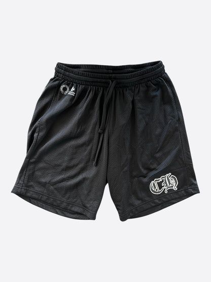 Chrome Hearts Black & White Logo Mesh Shorts