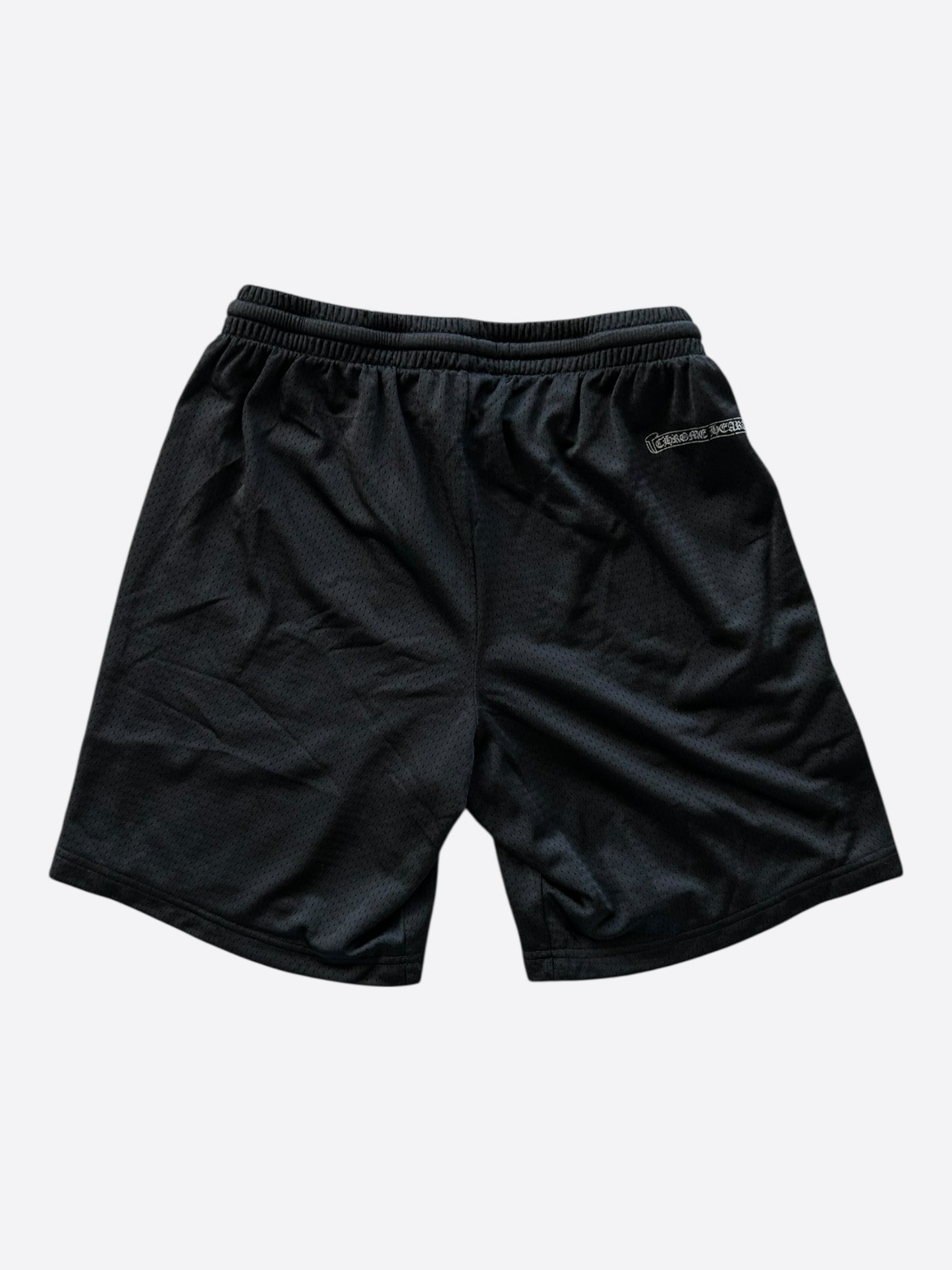 Chrome Hearts Black & White Logo Mesh Shorts