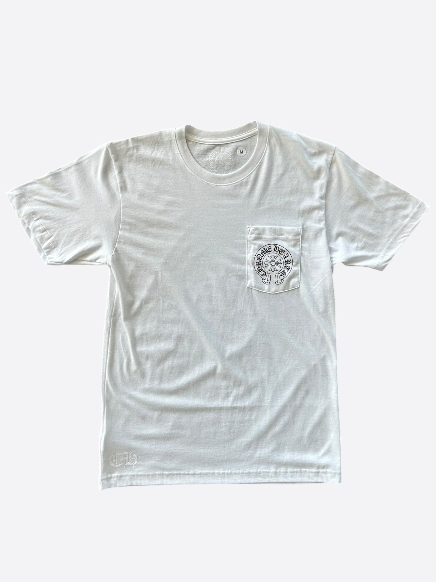 Chrome Hearts White & Black Miami Horseshoe Logo T-Shirt